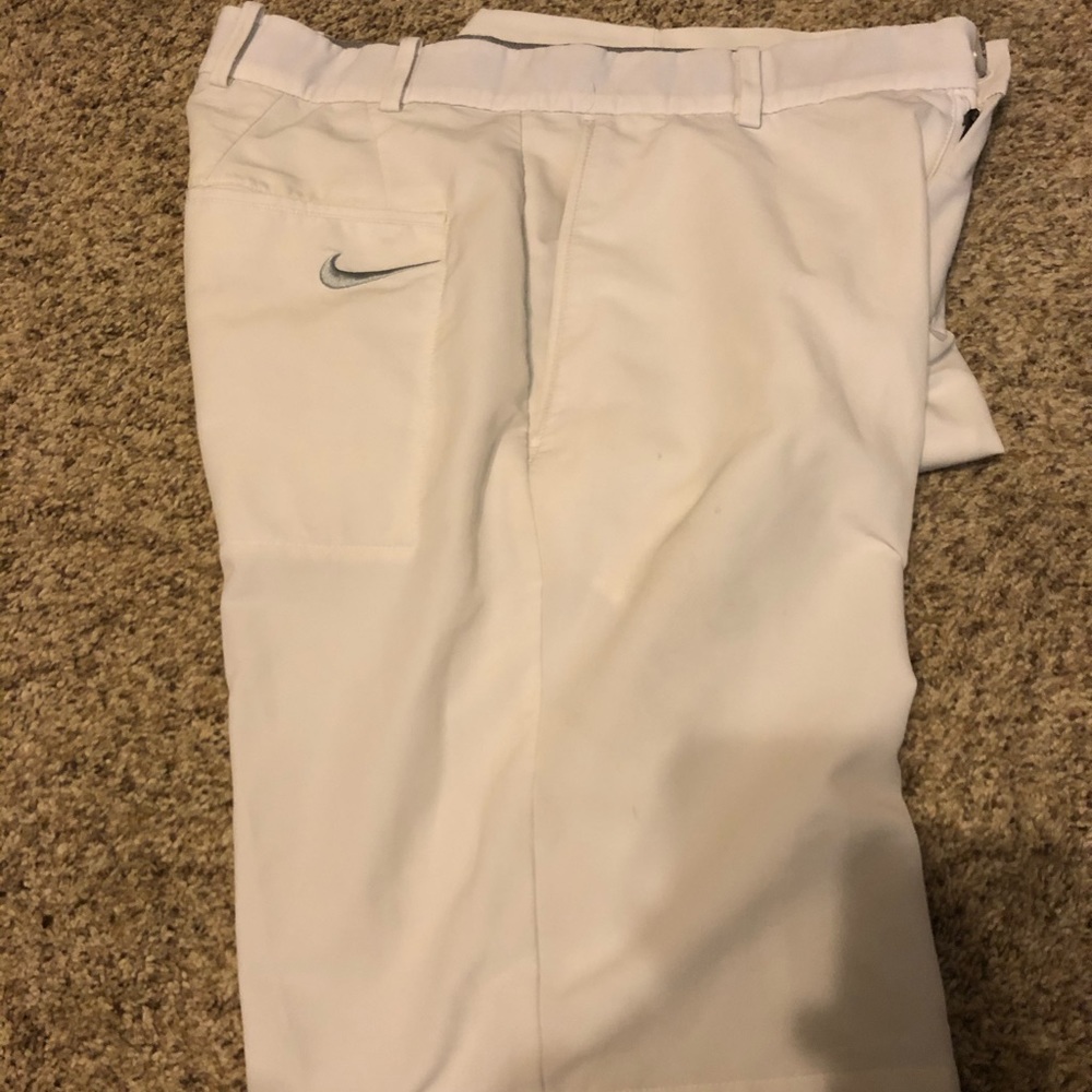 White nike golf shorts